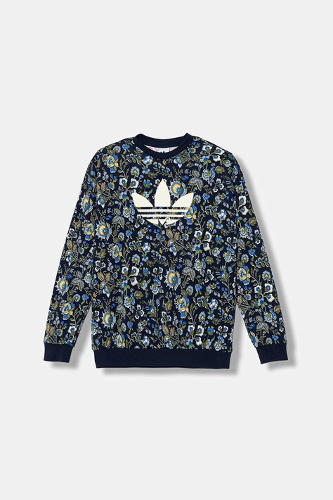 Detská mikina adidas Originals tmavomodrá farba, vzorovaná, JX6316