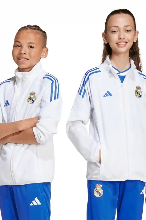 Детски суичър adidas Performance REAL MADRID в бяло с апликация JP4021