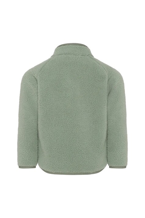 Поларен суичър Didriksons GIBBS KIDS FULLZIP 2 в зелено с изчистен дизайн 505577