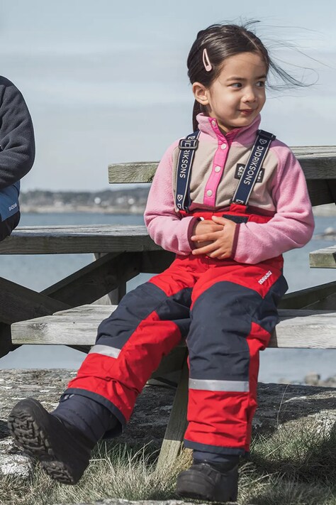 Суичър Didriksons MONTE KIDS HALF BU 4 в бордо с изчистен дизайн 505590