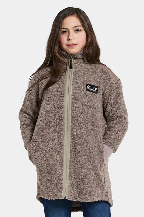 Didriksons bluza dziecięca AMPERE KIDS FZ L kolor brązowy 505678