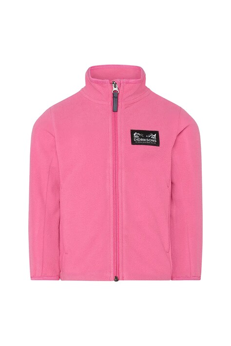 Суичър Didriksons MUSKOT KDS JACKET в розово с изчистен дизайн 505711