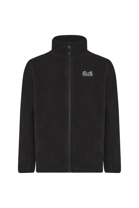 Didriksons bluza MALAKIT KIDS FZ kolor czarny gładka 505988