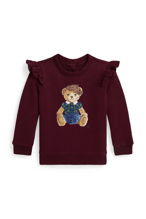 Dječja dukserica Polo Ralph Lauren boja: bordo, s tiskom, 310982874001
