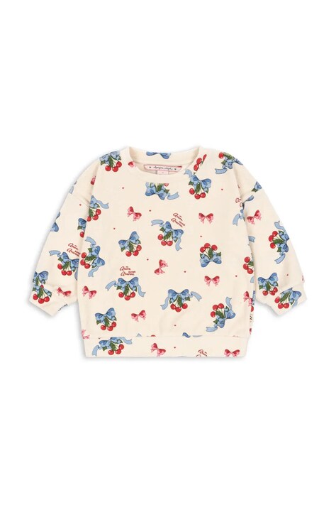 Детская кофта с хлопком Konges Sløjd ITTY SWEAT SHIRT GOTS цвет бежевый узор KS103831