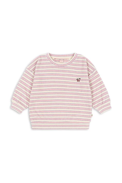 Konges Sløjd bluza dziecięca z bawełną ITTY SWEAT SHIRT GOTS kolor różowy wzorzysta KS103831
