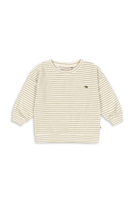 Konges Sløjd bluza dziecięca z bawełną ITTY SWEAT SHIRT GOTS kolor żółty wzorzysta KS103831