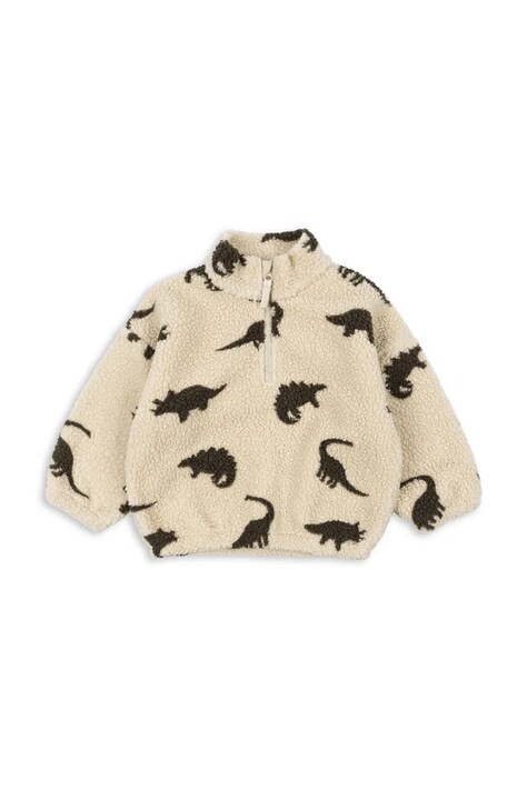 Παιδική μπλούζα Konges Sløjd JODY TEDDY HALF ZIP GRS χρώμα: μπεζ, KS104067