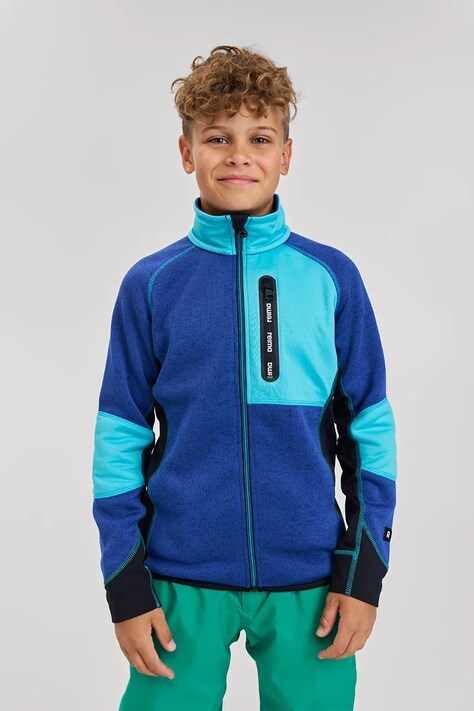 Reima felpa in pile bambini Liukuen colore blu  5200046B