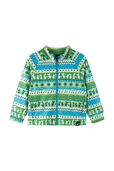 Reima bluză copii Moomin Tarpeen culoarea verde, cu model, 5200458A