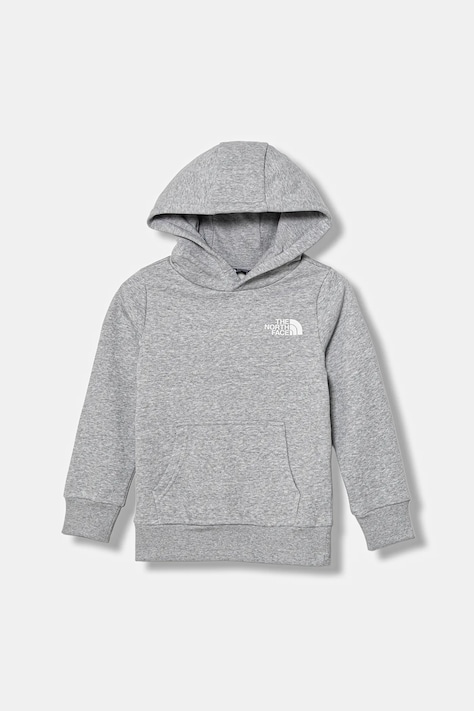 Dětská mikina The North Face TEEN SIMPLE DOME HOODIE šedá barva, s kapucí, melanžová, NF0A8AXVDYX1