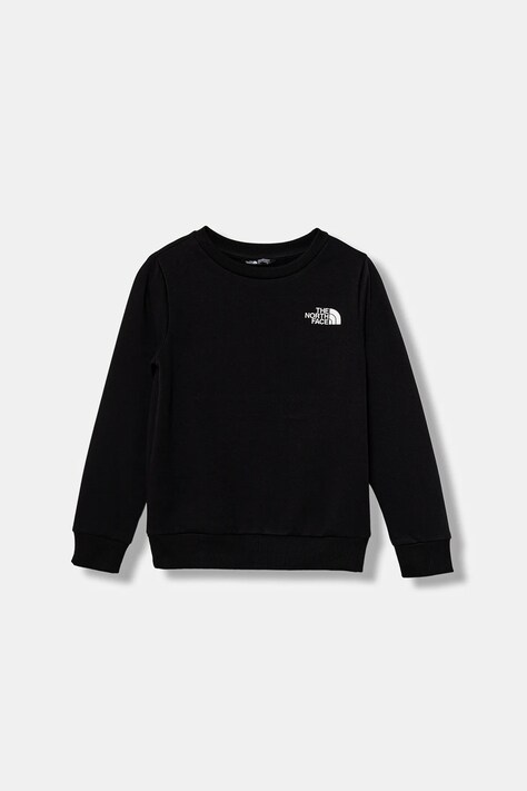 Dětská mikina The North Face TEEN SIMPLE DOME CREW černá barva, s potiskem, NF0A8AXYJK31