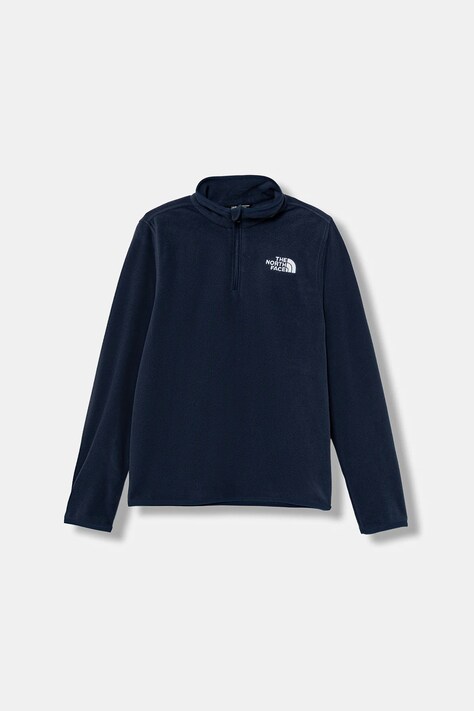 Otroški pulover The North Face TEEN GLACIER 1/4 ZIP PULLOVER mornarsko modra barva, NF0A8CVG8K21