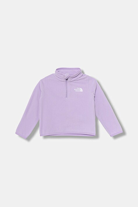 Otroški pulover The North Face KID GLACIER 1/4 ZIP PULLOVER vijolična barva, NF0A8CVJQZI1
