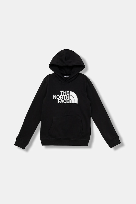 Παιδική μπλούζα The North Face TEEN DREW PEAK PULLOVER HOODIE χρώμα: μαύρο, με κουκούλα, NF0A8EHHJK31