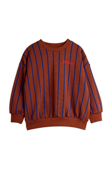 Mini Rodini bluza bawełniana dziecięca kolor brązowy wzorzysta 25220142