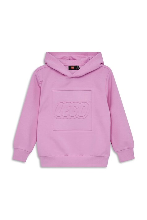 Lego bluză copii LWSKY 600 culoarea roz, cu glugă, uni, 11010295