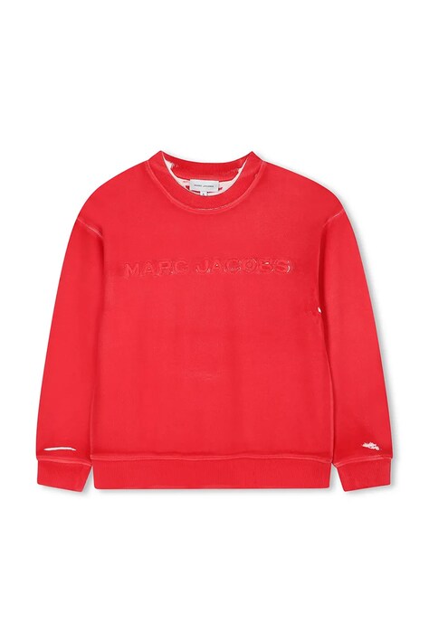 Marc Jacobs bluza bawełniana dziecięca kolor czerwony z aplikacją W60653