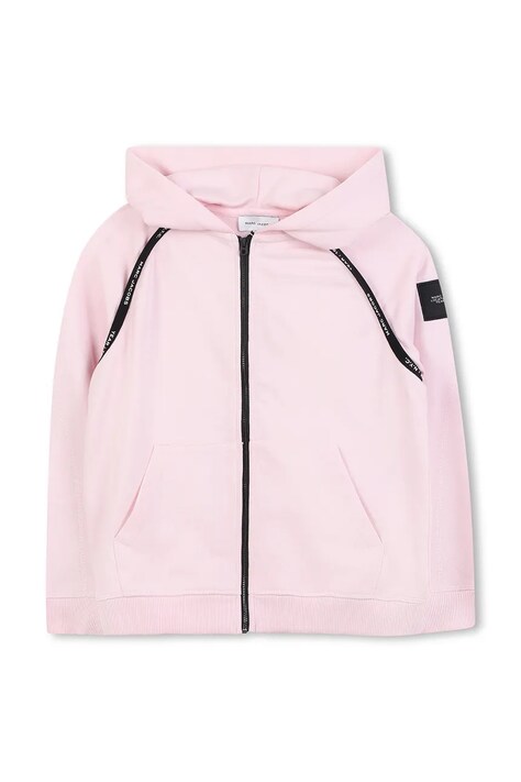 Παιδική μπλούζα Marc Jacobs χρώμα: ροζ, με κουκούλα, W60659