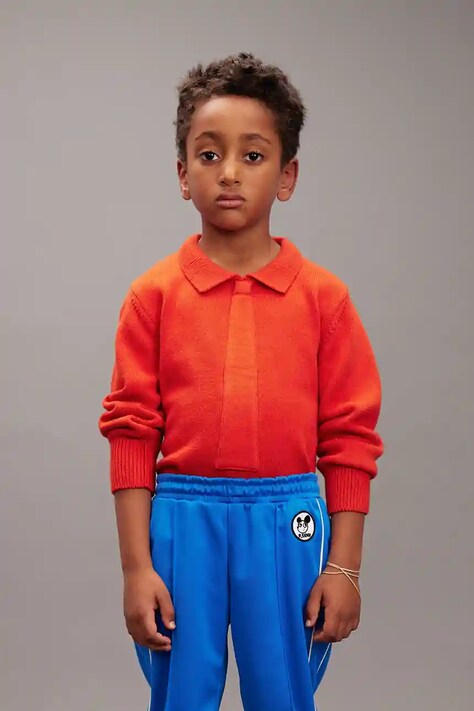 Mini Rodini sweter z dodatkiem wełny dziecięcy kolor czerwony 25720125