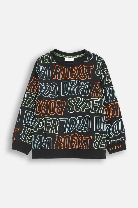 Coccodrillo bluza z bawełną dziecięca kolor czarny wzorzysta X-RAY VISION BOY KIDS