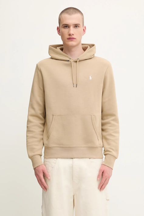 Mikina Polo Ralph Lauren béžová farba, s kapucňou, jednofarebná, 710907092