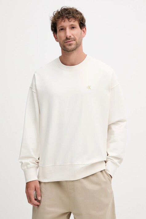 Μπλούζα Calvin Klein Jeans χρώμα: μπεζ, LV04RC277G
