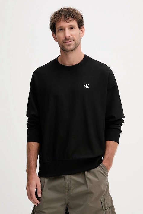 Μπλούζα Calvin Klein Jeans χρώμα: μαύρο, LV04RC277G