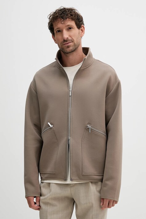 Michael Kors bluza męska kolor brązowy gładka CS552H2HDT