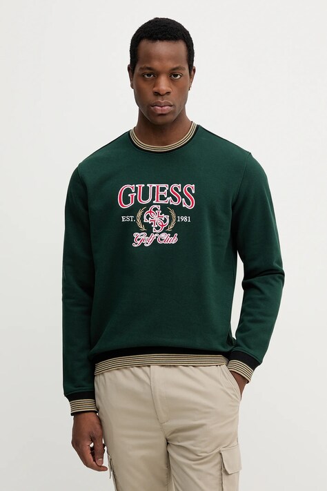 Кофта Guess колір зелений з аплікацією M5YQ12 KCXW1