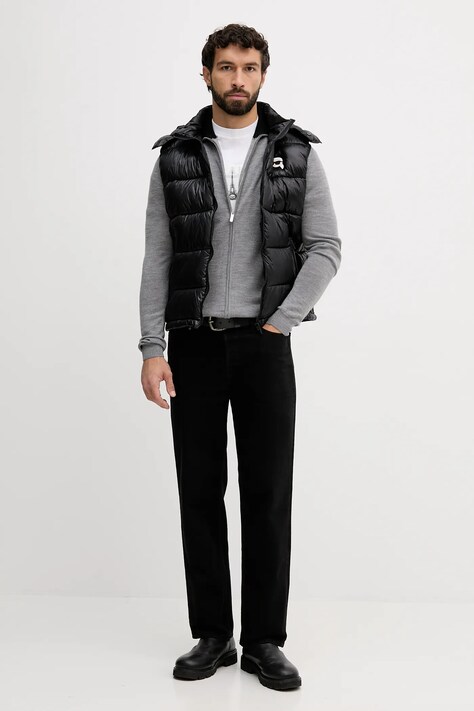 Karl Lagerfeld sweter wełniany męski kolor szary 554399.655004