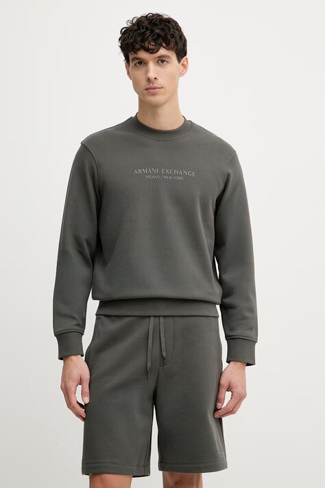 Armani Exchange bluza męska bawełniana zielona XM001284 AF20934
