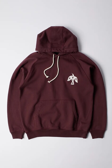 Bavlnená mikina by Parra Crow logo hooded bordová farba, s kapucňou, s nášivkou, 54326