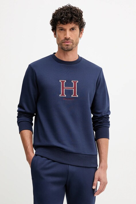 Pulover Hackett London moški, mornarsko modra barva, HM5800020