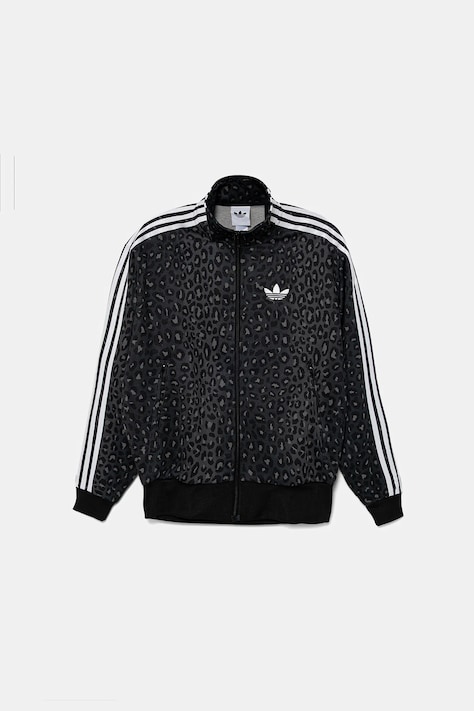 Mikina adidas Originals Firebird pánská, černá barva, vzorovaná, JV7579
