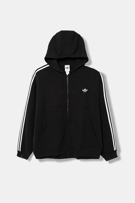 Кофта adidas Originals Spacer Hoodie цвет чёрный с капюшоном с аппликацией JX1507