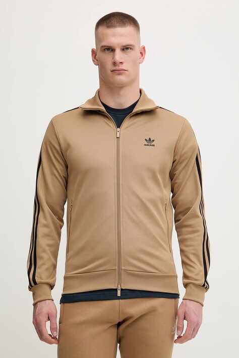 adidas Originals bluză Classic TT culoarea verde, cu imprimeu, JY1278