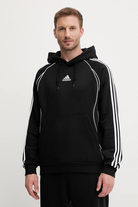adidas Originals bluză Teamgeist culoarea negru, cu glugă, cu imprimeu, JY6394