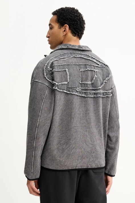 Diesel bluza S-BATY-NEW męska kolor szary gładka A19407.0AJFN