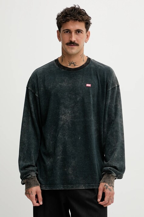 Diesel longsleeve T-BOXT-LS-T3 kolor szary melanżowy A18644.0AGBY