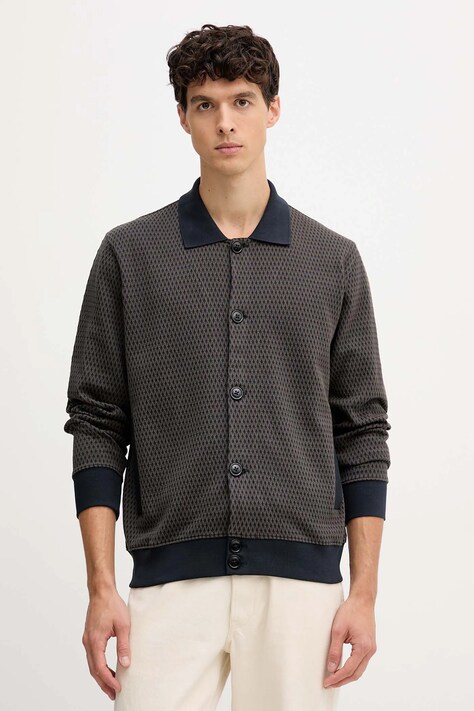 PS Paul Smith bluza męska kolor granatowy wzorzysta M2R-218Z-T22458