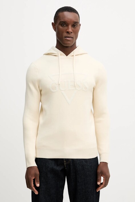 Guess sweter JOBY męski kolor beżowy M5BR18 Z0470