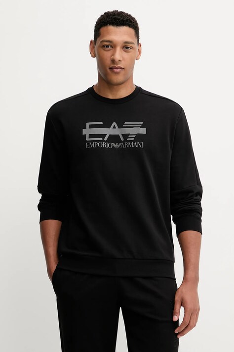 EA7 Emporio Armani bluza męska kolor czarny z nadrukiem AF12473.7M001122