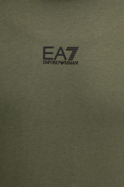 EA7 Emporio Armani кофта з капюшоном чоловіча бавовняна з еластаном — AW25-BLM0A7, зелений — фото 5