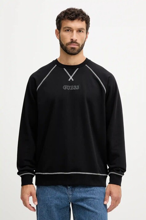 Μπλούζα Guess χρώμα: μαύρο, U5RQ00 KCO31