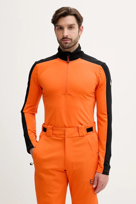 EA7 Emporio Armani bluza sportowa męska kolor pomarańczowy gładka AF14634.7M000470