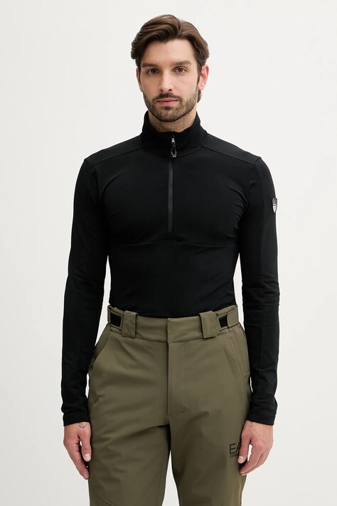 EA7 Emporio Armani bluza sportowa męska kolor czarny gładka AF14634.7M000470