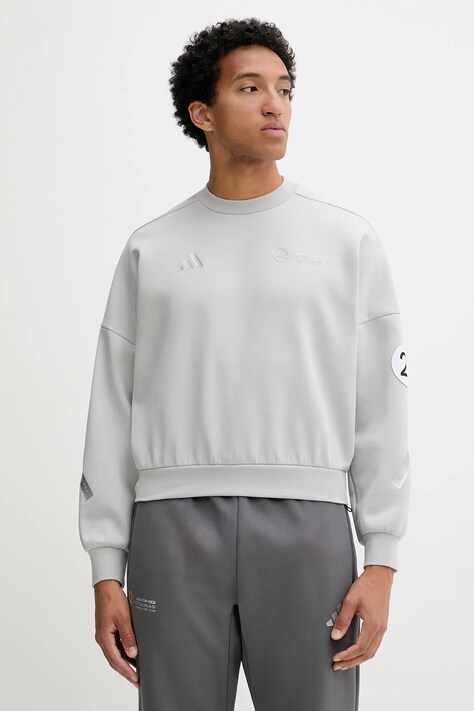 adidas bluza x Mercedes męska kolor szary z nadrukiem JW3480
