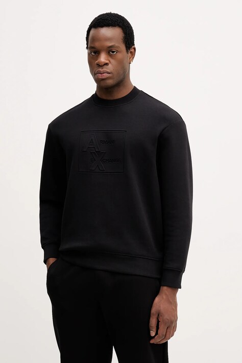 Armani Exchange bluza męska kolor czarny gładka XM001371 AF13047
