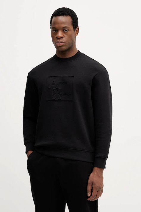 Armani Exchange bluza męska kolor czarny gładka XM001371 AF13047